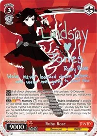 Ruby Rose SP (RWBY) — Weiss Schwarz Card Value
