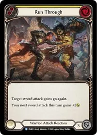Run Through (Classic Battles: Rhinar vs Dorinthea) — Flesh & Blood TCG Card Value