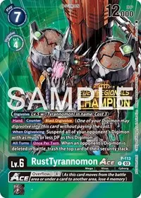 RustTyrannomon ACE P 113 2024 Regionals Champion (Digimon Promotion Cards)