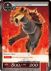 Sabretooth Tiger (Starter Deck: Wolves of the Raging Flames)
