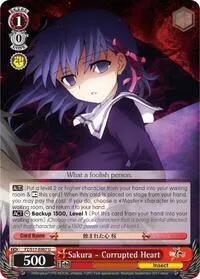 Sakura Corrupted Heart (Fate/Zero) — Weiss Schwarz Card Value