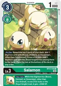 Salamon (Versus Royal Knights Pre-Release Cards) — Digimon Card Game Card Value