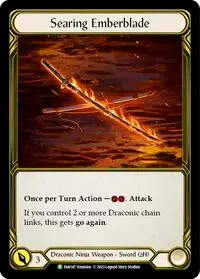 Searing Emberblade Golden FAB147 (Flesh and Blood: Promo Cards)