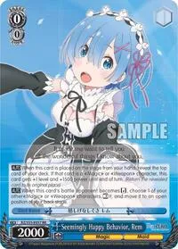 Seemingly Happy Behavior Rem (Re:ZERO Vol.2) — Weiss Schwarz Card Value