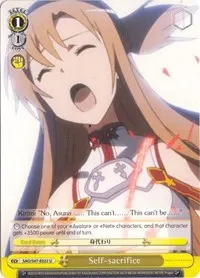 Self sacrifice (Sword Art Online Re: Edit)