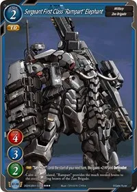 Sergeant First Class Rampart Elephant (Dawn of the Multiverse Alliance) — Gate Ruler Card Value