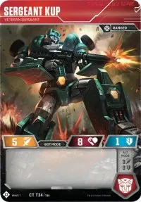 Sergeant Kup Veteran Sergeant (Wave 1) — Transformers TCG Card Value