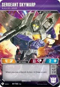 Sergeant Skywarp Black Ops Seeker (War for Cybertron: Siege I)