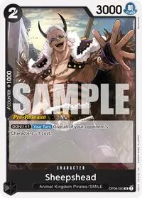 Sheepshead (Two Legends Pre-Release Cards) — One Piece Card Game Card Value
