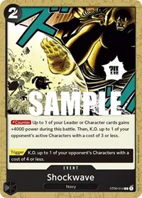 Shockwave (Starter Deck 6: Absolute Justice) — One Piece Card Game Card Value