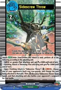 Sidescrew Throw (D-BT13: Flight of Chakrabarthi) — Cardfight Vanguard Card Value