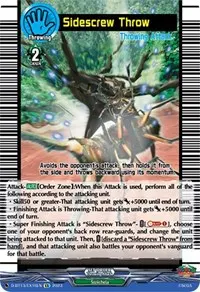Sidescrew Throw (D-BT13: Flight of Chakrabarthi)