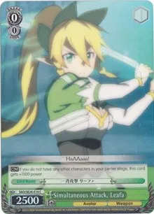 Simultaneous Attack Leafa Parallel Foil (Sword Art Online II Vol.2) — Weiss Schwarz Card Value