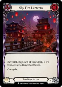 Sky Fire Lanterns Blue (Dynasty)