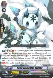 Snow Elemental Hyakko (G-BT07: Glorious Bravery of Radiant Sword)