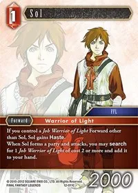 Sol (Opus XII) — Final Fantasy TCG Card Value