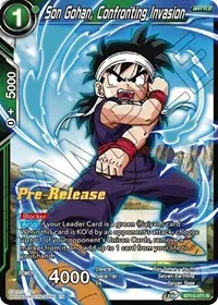 Son Gohan Confronting Invasion (Saiyan Showdown Pre-Release Cards)