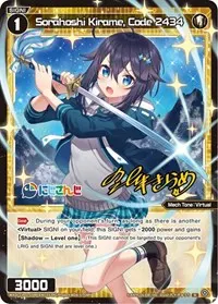 Sorahoshi Kirame Code 2434 Parallel Foil (Collab Booster: Nijisanji Diva)