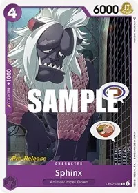 Sphinx (Paramount War Pre-Release Cards) — One Piece Card Game Card Value
