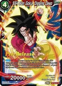 SS4 Son Goku Digging Deep (Dawn of the Z-Legends Pre-Release Cards)