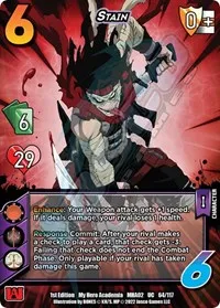 Stain (UniVersus: My Hero Academia: Crimson Rampage) — UniVersus Card Value