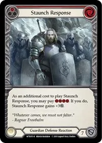 Staunch Response Red (Welcome to Rathe) — Flesh & Blood TCG Card Value