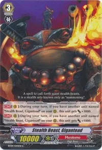 Stealth Beast Gigantoad (BT09: Clash of Knights & Dragons) — Cardfight Vanguard Card Value