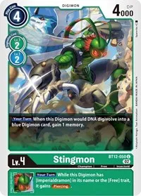 Stingmon (Across Time) — Digimon Card Game Card Value