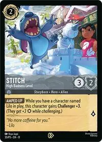 Stitch High Badness Level (Disney Lorcana Promo Cards)