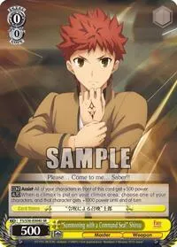 Summoning with a Command Seal Shirou SR (Fate/stay night [Unlimited Blade Works] Vol. II)