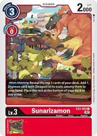 Sunarizamon (Draconic Roar) — Digimon Card Game Card Value