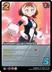 Support Gear Updates (UniVersus: My Hero Academia: Girl Power)