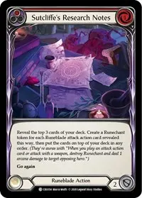 Sutcliffes Research Notes Red (Crucible of War)