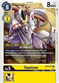 Taomon (Xros Encounter Pre-Release Cards) — Digimon Card Game Card Value