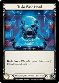 Teklo Base Head (Bright Lights) — Flesh & Blood TCG Card Value