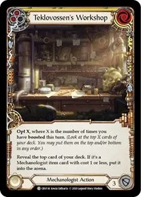 Teklovossens Workshop Yellow (Crucible of War) — Flesh & Blood TCG Card Value