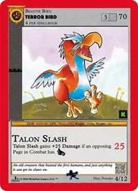 Terror Bird (Cryptid Nation: Kickstarter Edition Tribal Theme Decks) — MetaZoo Card Value