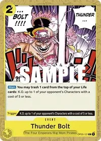 Thunder Bolt (Pillars of Strength) — One Piece Card Game Card Value