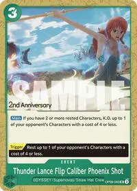 Thunder Lance Flip Caliber Phoenix Shot (Emperors in the New World: 2nd Anniversary Tournament Cards)