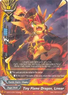 Tiny Flame Dragon Linear (Crossing Generations) — Future Card BuddyFight Card Value