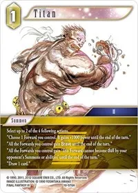 Titan (Opus X) — Final Fantasy TCG Card Value