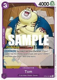 Tom (Kingdoms of Intrigue Pre-Release Cards) — One Piece Card Game Card Value