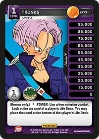Trunks Bashful (Panini: Heroes & Villains) — Dragon Ball Z TCG Card Value