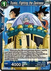 Trunks Fighting the Darkness (Assault of the Saiyans Pre-Release Cards)