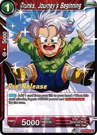 Trunks Journeys Beginning (Saiyan Showdown Pre-Release Cards)