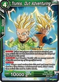 Trunks Out Adventuring (Assault of the Saiyans Pre-Release Cards) — Dragon Ball Super CCG Card Value