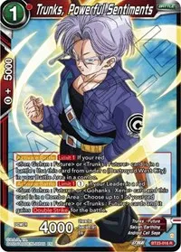 Trunks Powerful Sentiments (Perfect Combination) — Dragon Ball Super CCG Card Value