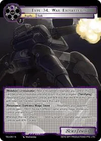 Type 34 War Exoskeleton (Timeless Eclipse of the Underworld) — Force of Will Card Value