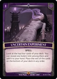 Uncertain Experiment (Intro Decks - 2019) — Argent Saga TCG Card Value