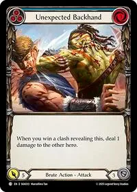 Unexpected Backhand (Silver Age Chapter 1) — Flesh & Blood TCG Card Value